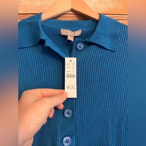 NWT J Crew TENCEL™ lyocell-blend short-sleeve polo shirt - S - Picture 4 of 5